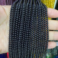 Black Spinel Tiny Smooth Round Beads 2mm 3mm 4mm