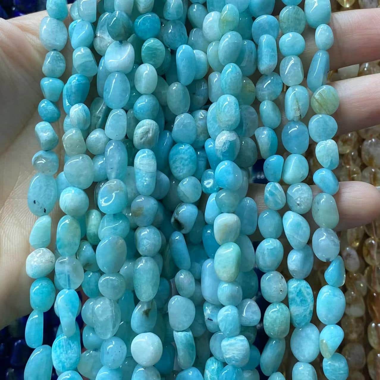Nugget Smooth Beads 6-8mm Gemstone/Quartz/Jasper/Agate