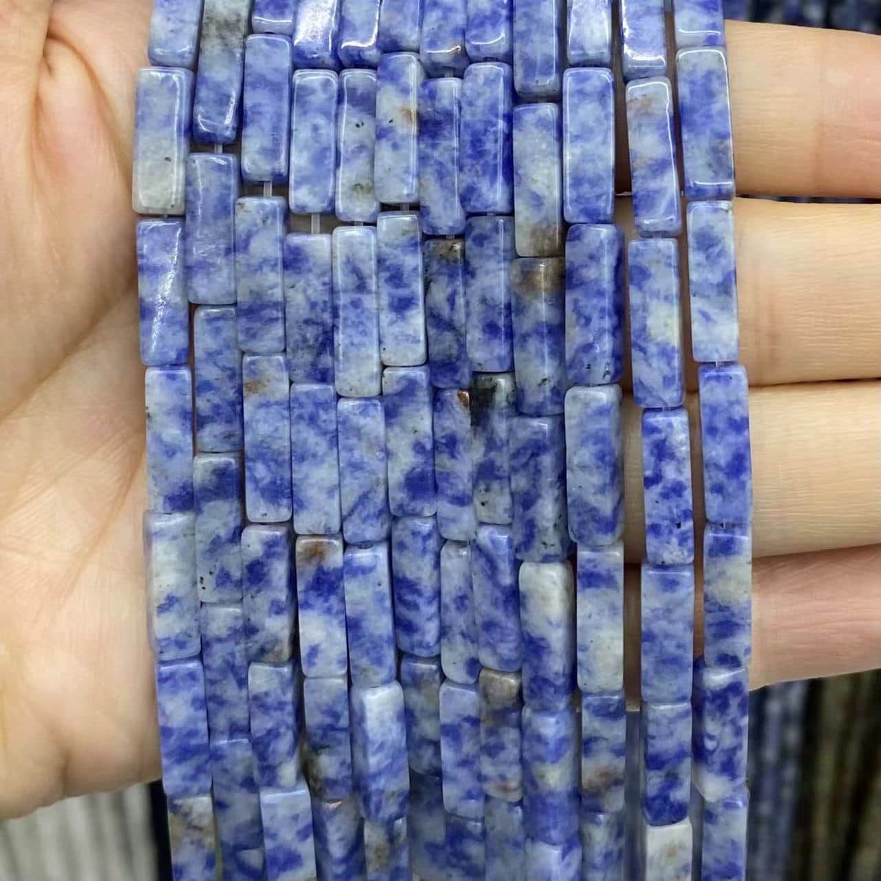Square Tube Beads 4x13mm Quartz/Jasper/Agate/Crystal