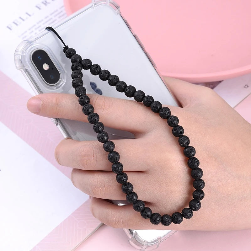 6MM Beaded Phone Chain New Anti Lost Phone Strap 32cm