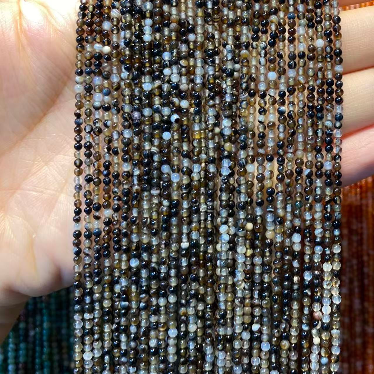 Tiny Round Smooth Beads Gemstone/Quartz/Jasper/Agate 2mm 3mm 4mm