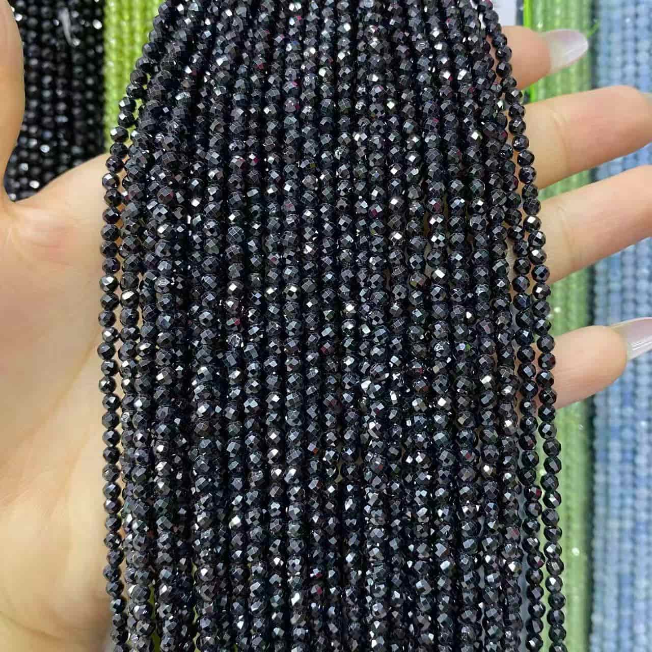Tiny Round Faceted Beads Gemstone/Quartz/Jasper/Agate 2mm 3mm 4mm