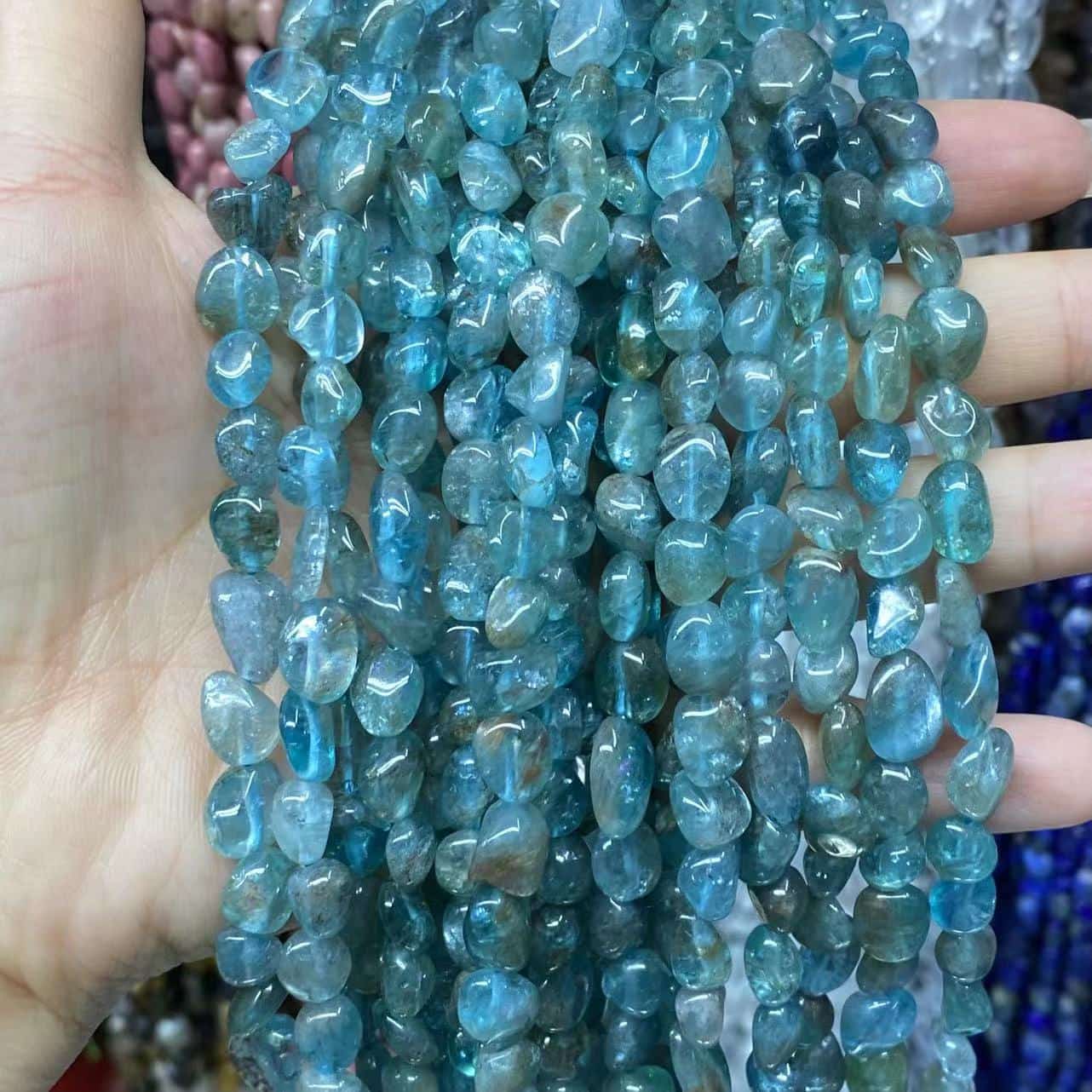 Nugget Smooth Beads 6-8mm Gemstone/Quartz/Jasper/Agate