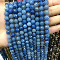 Faceted Round Aventurine Beads