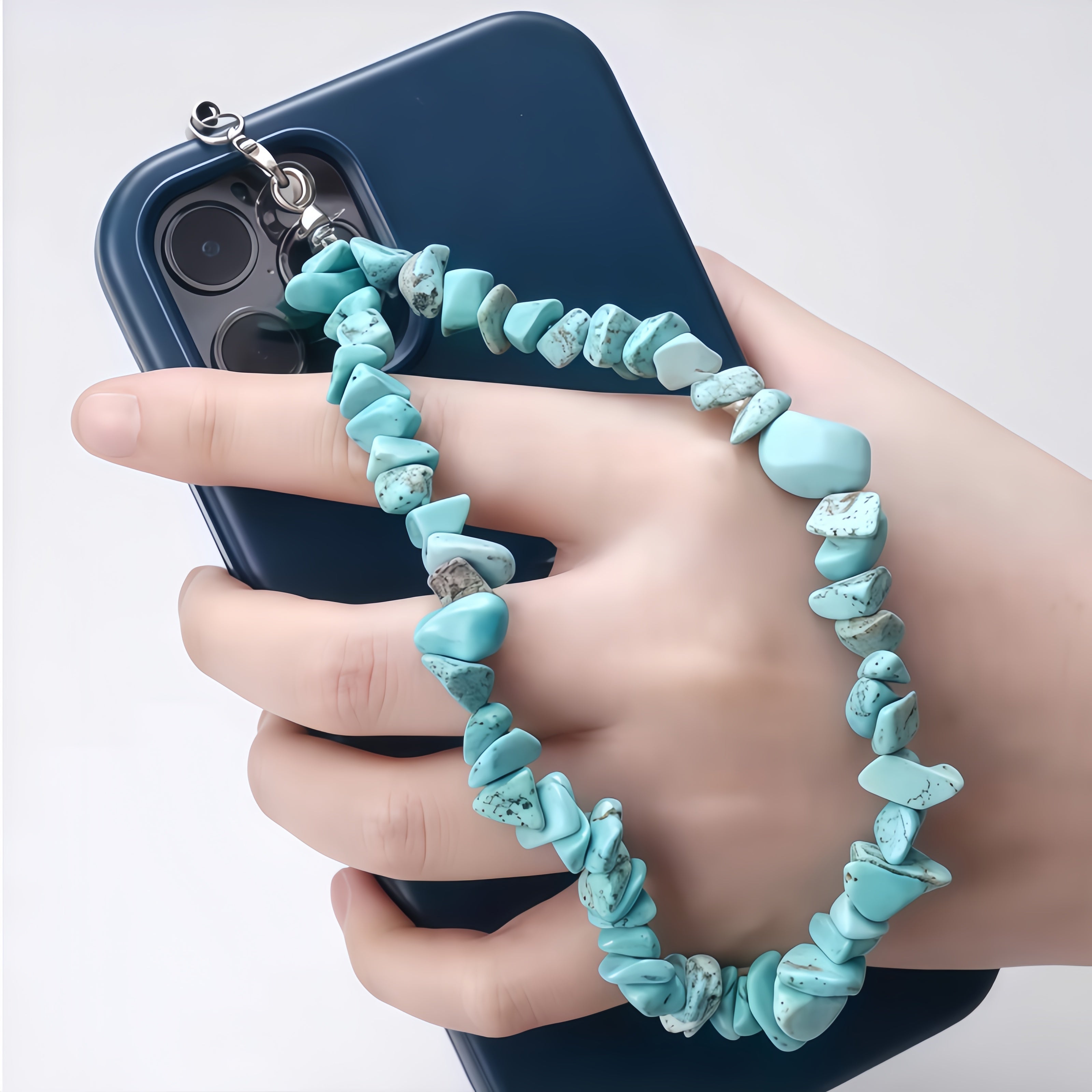 Creative Gravel Stone Phone Chain