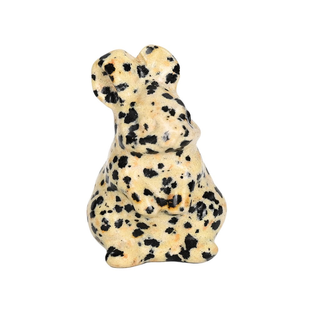 Cute Rabbit Statue Hand Carved Animal Figurine