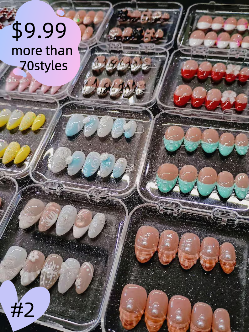 #2 Press On Nails Box – Handmade, Reusable, Unique Styles