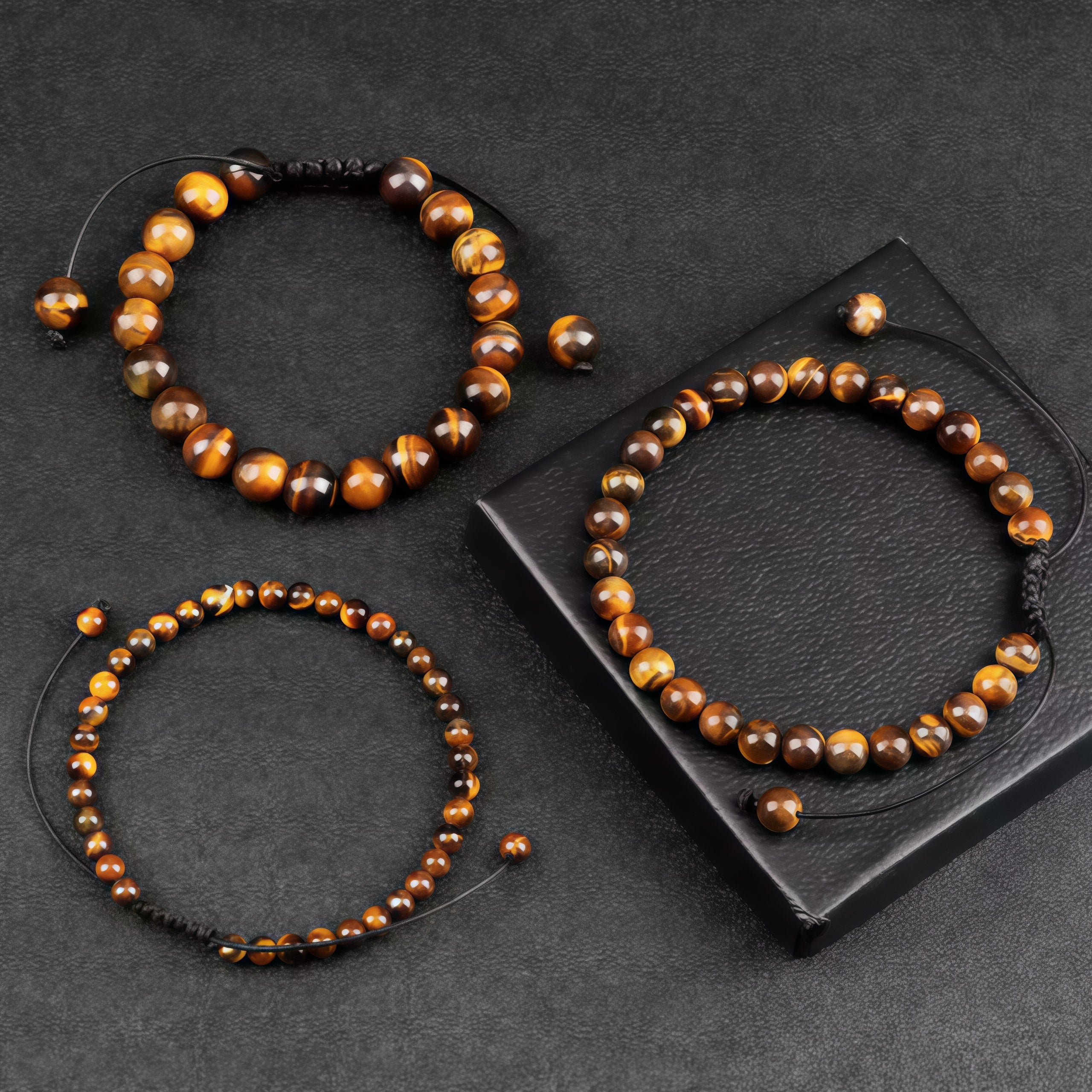 Beads Bracelet Adjustable Rope String Braided Bracelets 4mm 6mm 8mm
