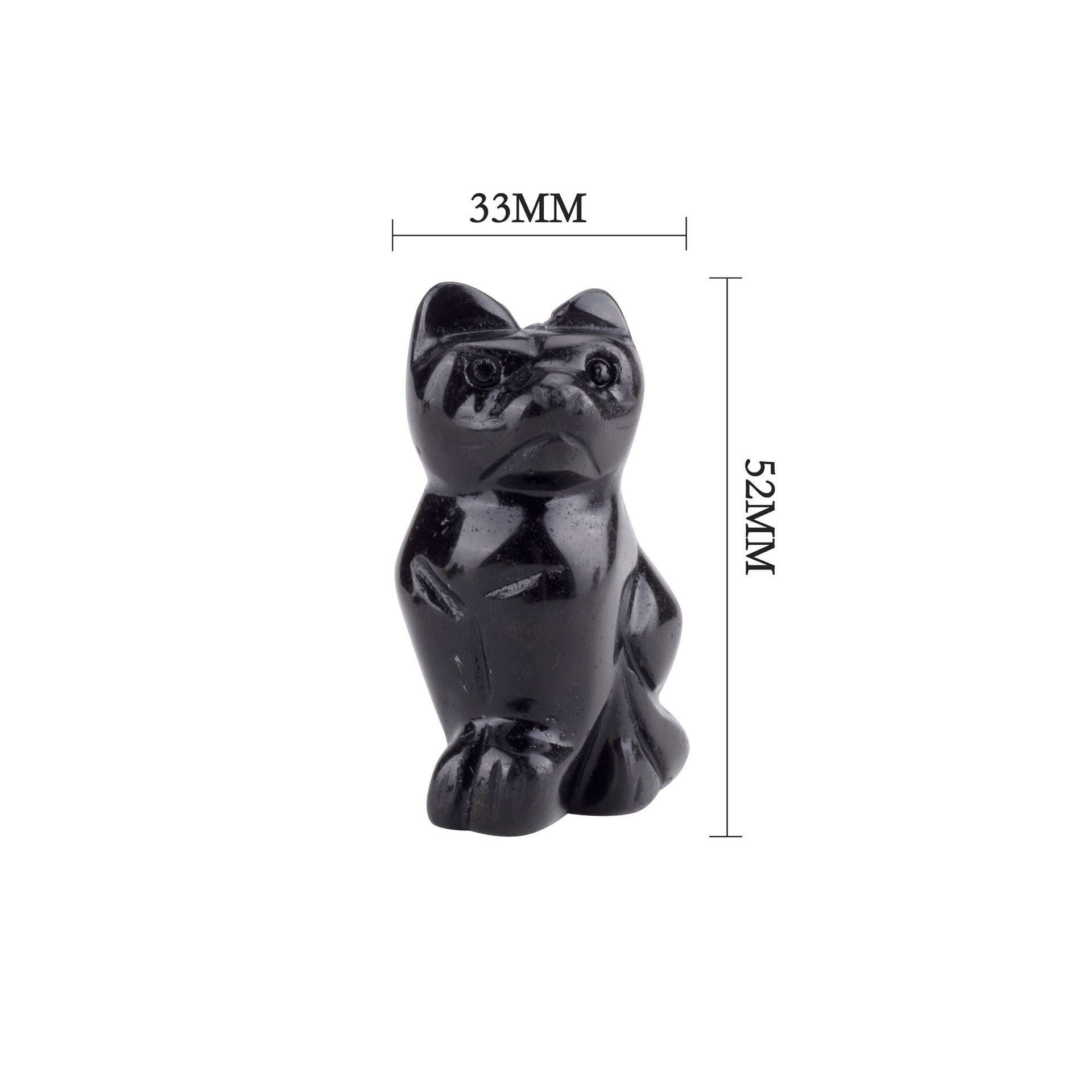Cat Statue Hand Carved Animal Figurine