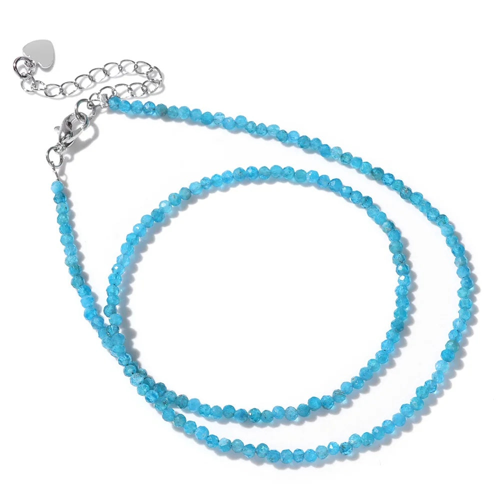 2mm Shining Beads Stone Necklace Choker Jewelry