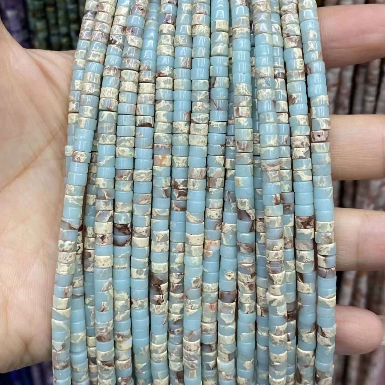 Heishi Rondelle Beads 2x4mm Quartz/Jasper/Agate/Crystal