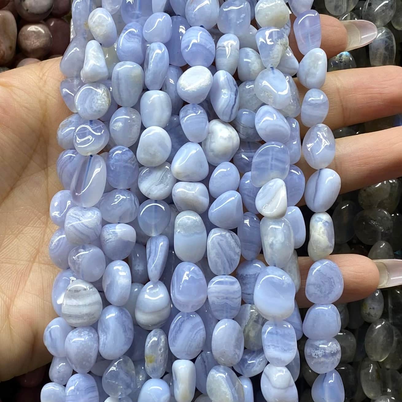 Nugget Smooth Beads 6-8mm Gemstone/Quartz/Jasper/Agate