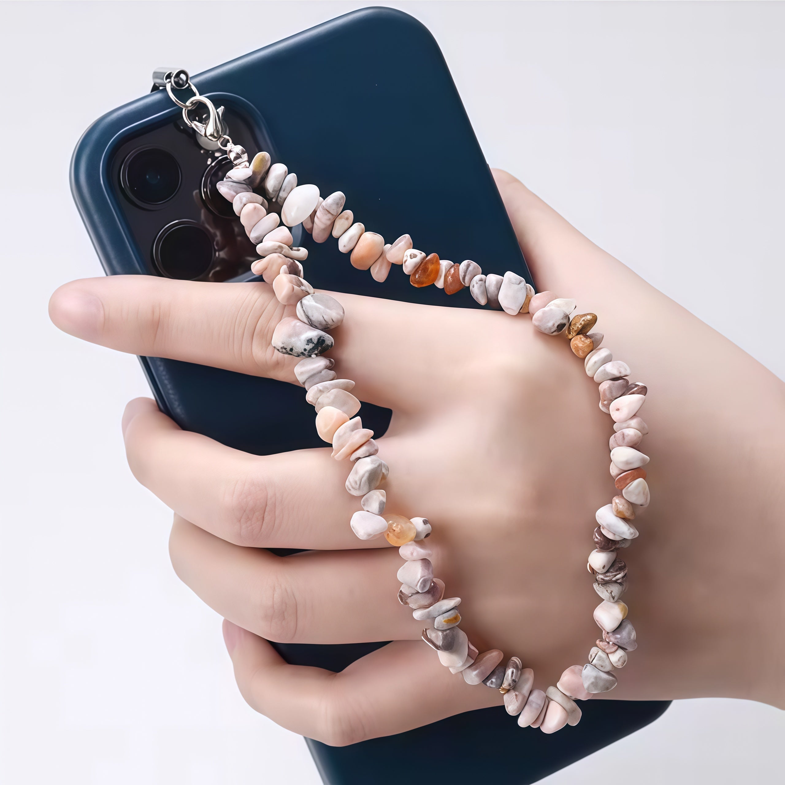 Creative Gravel Stone Phone Chain
