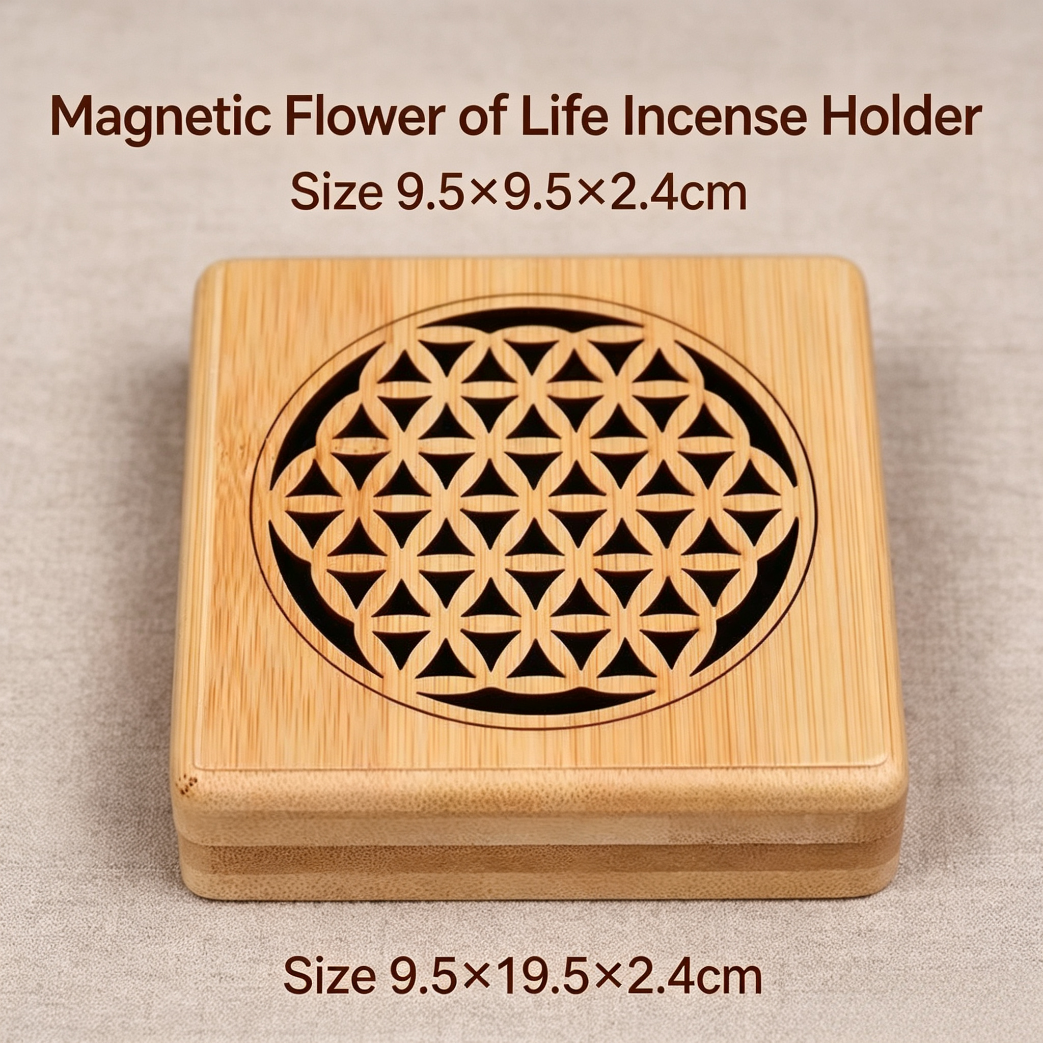 For Sage or Incense Sacred Geometry Hollow Healing Box