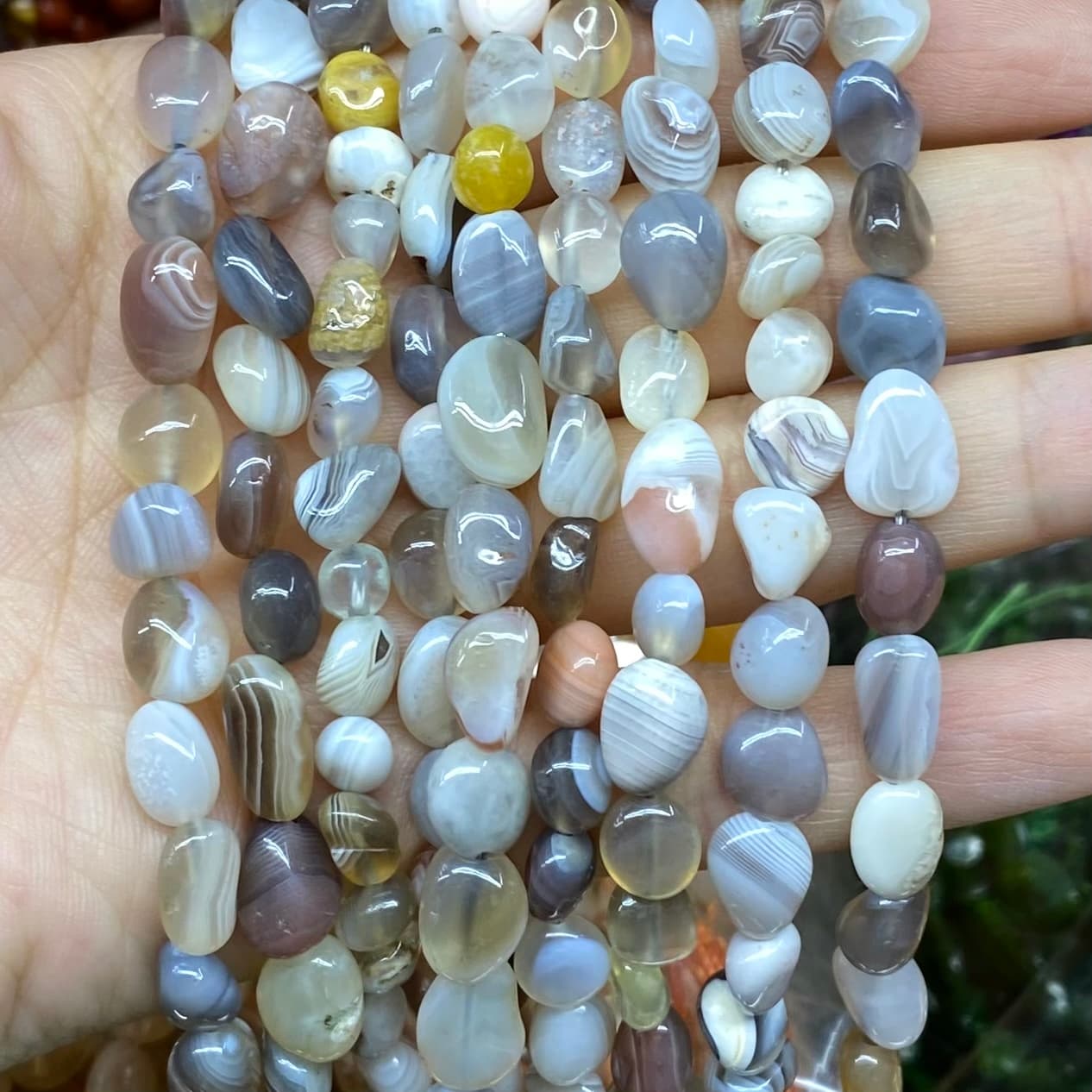 Nugget Smooth Beads 6-8mm Gemstone/Quartz/Jasper/Agate