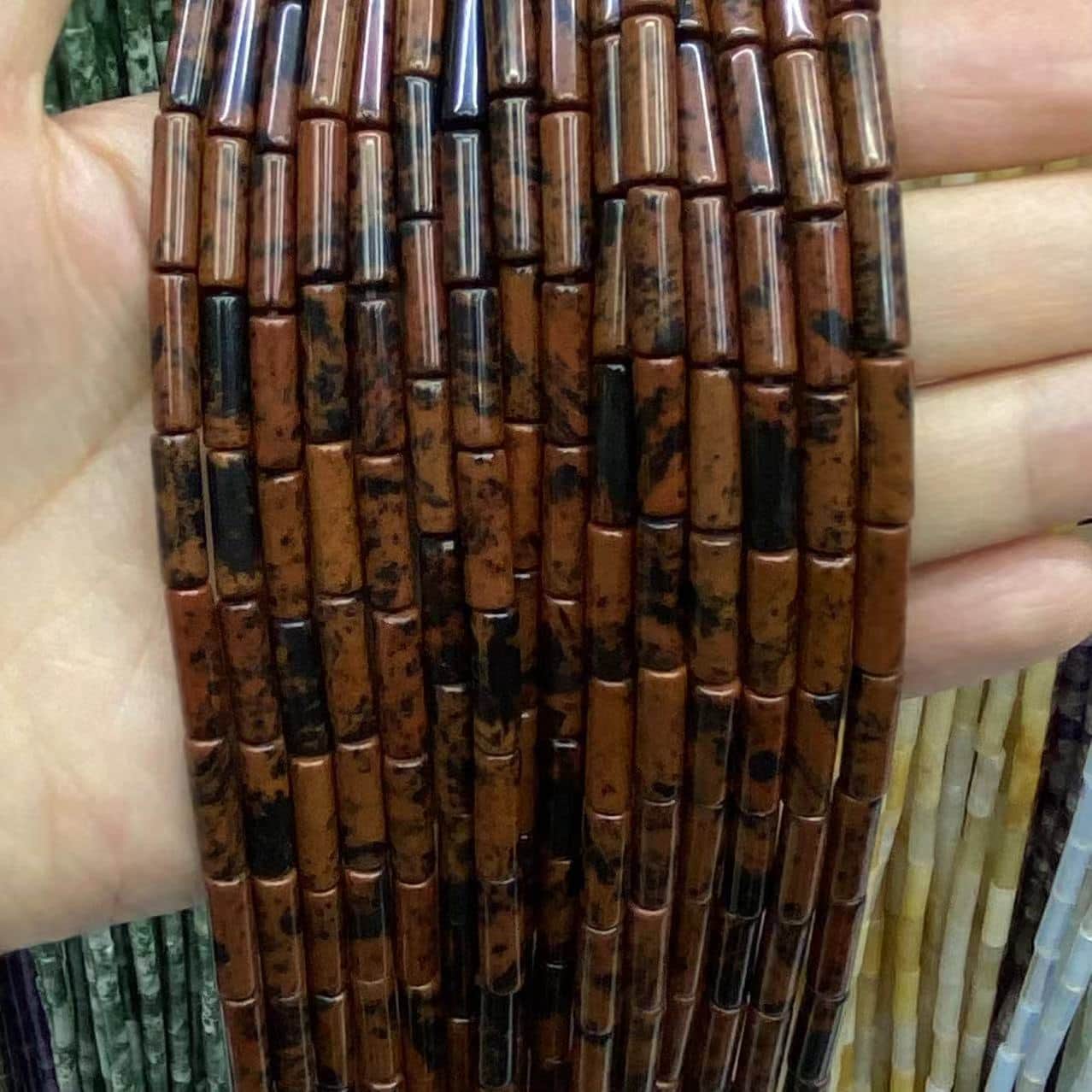 Cylindrical Tube Beads 4x13mm Quartz/Jasper/Agate/Crystal