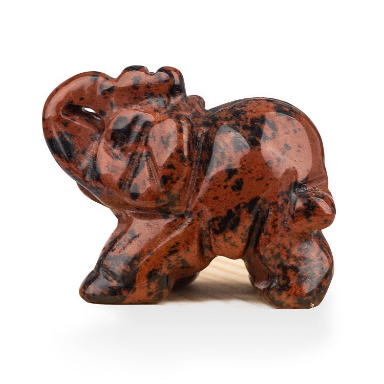 Elephant Figurine Hand Carved Animal Figurine