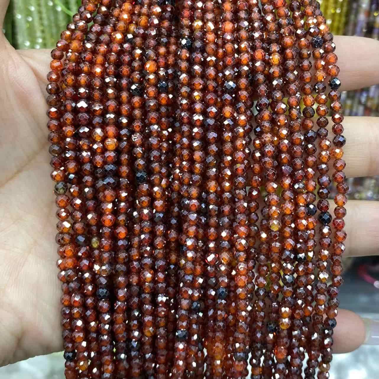 Cubic Zirconia Beads CZ Round Faceted Beads 2mm 3mm 4mm