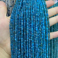 Blue Angelite Tiny Faceted Round Beads 2mm 3mm 4mm