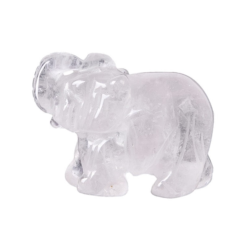 Elephant Figurine Hand Carved Animal Figurine