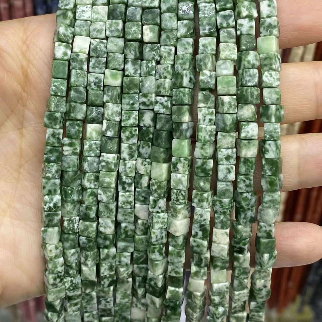 Square Cube Beads 4x4mm Quartz/Jasper/Agate/Crystal