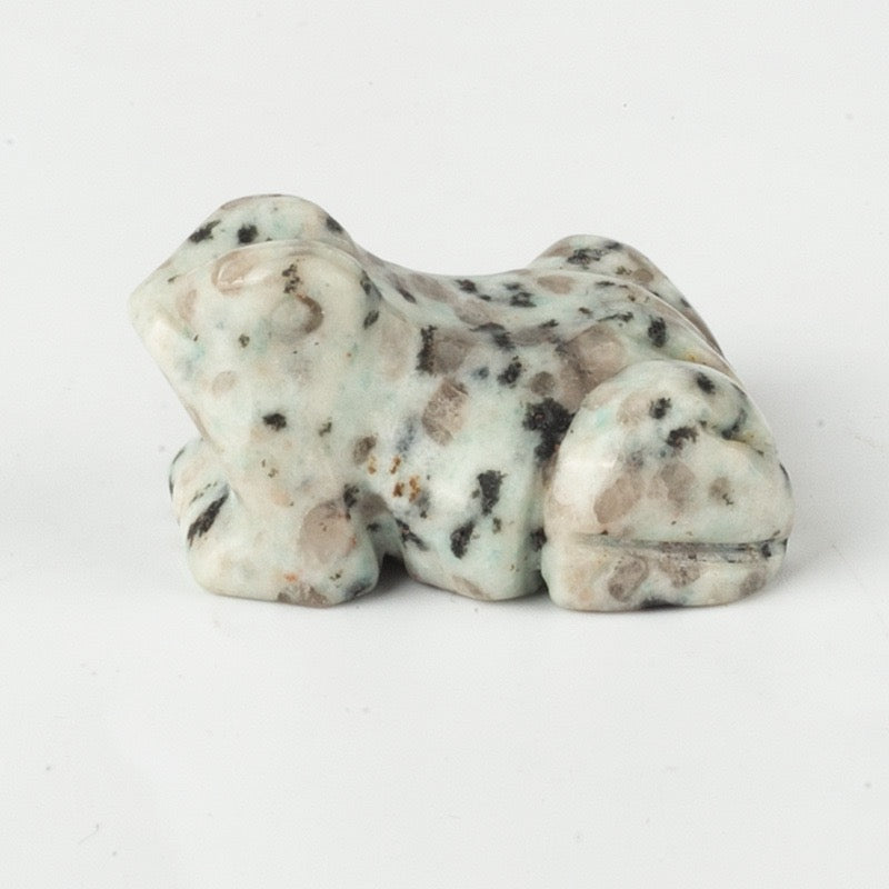 Frog Statue Hand Carved Animal Figurine