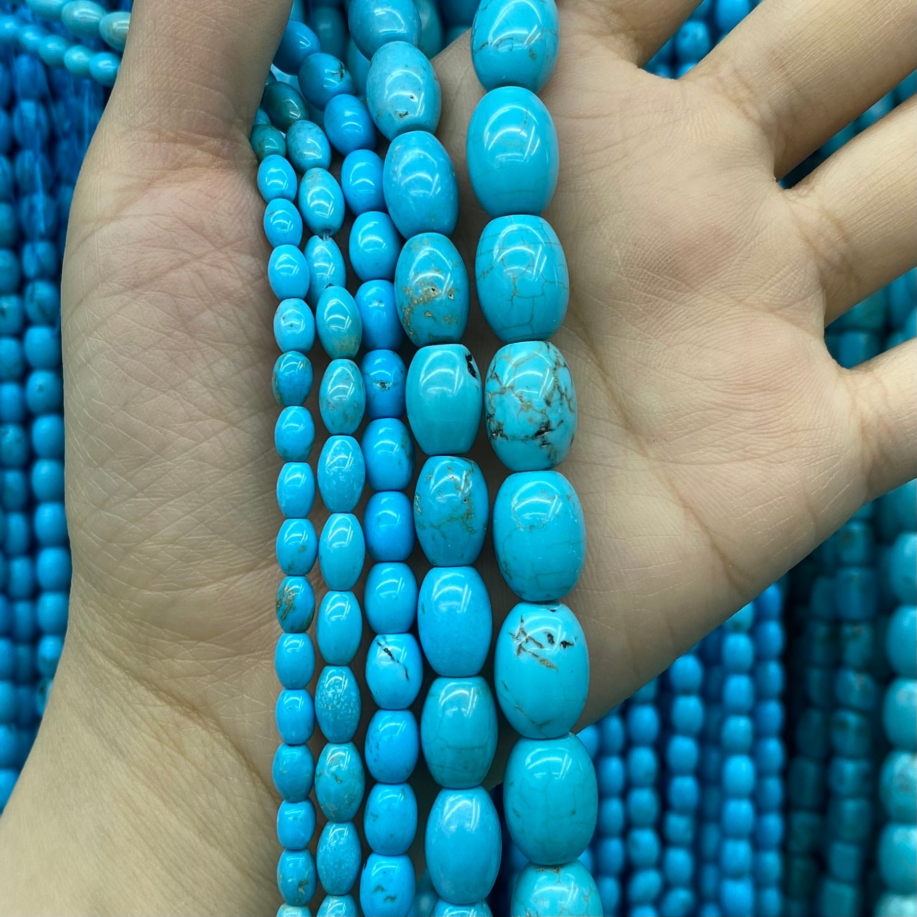 Turquoise Loose Beads Round Fcaeted Rice Rondelle Flat Oval Irregular Shape Beads