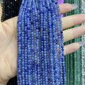 Blue Aventurine Tiny Faceted Round Beads 2mm 3mm 4mm