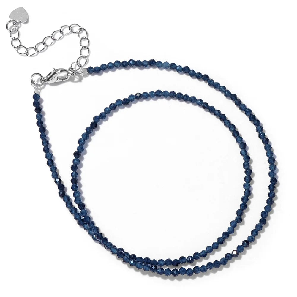 2mm Shining Beads Stone Necklace Choker Jewelry