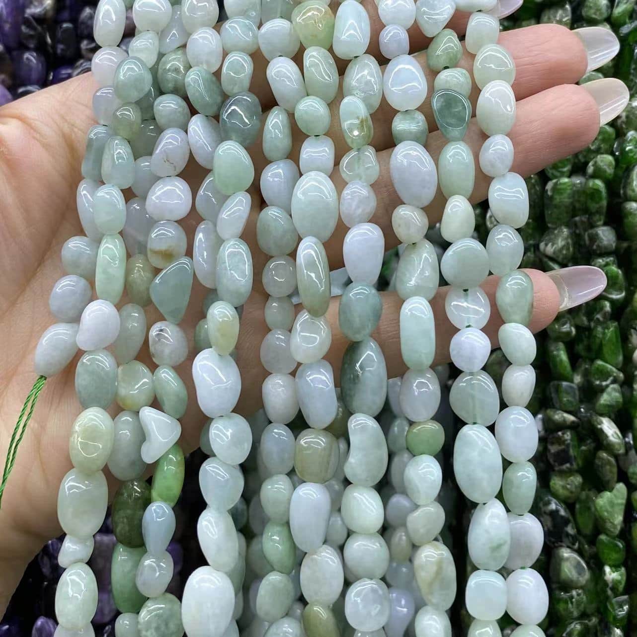 Nugget Smooth Beads 6-8mm Gemstone/Quartz/Jasper/Agate