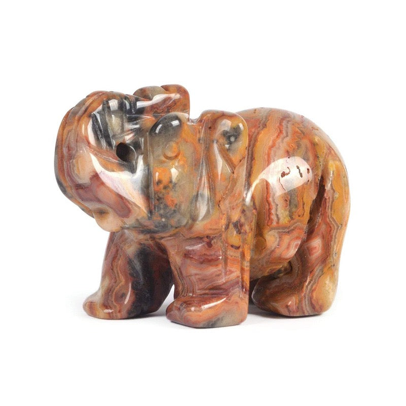 Elephant Figurine Hand Carved Animal Figurine