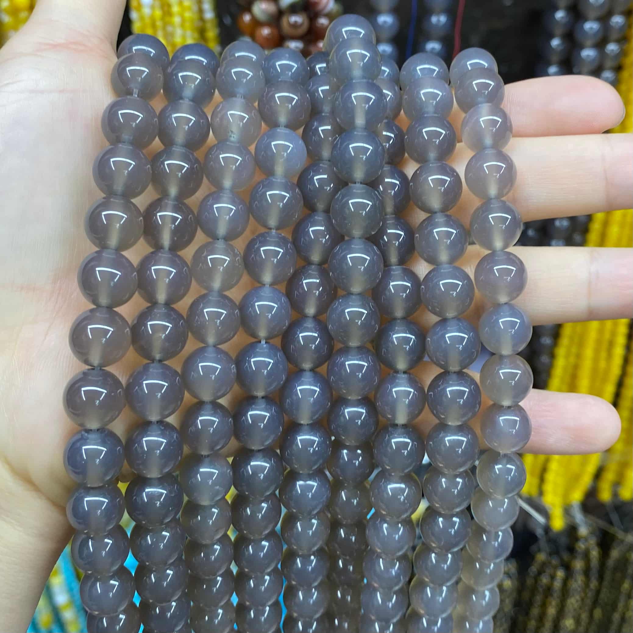 #1 Round Agate Beads 6mm/8mm/10mm/12mm