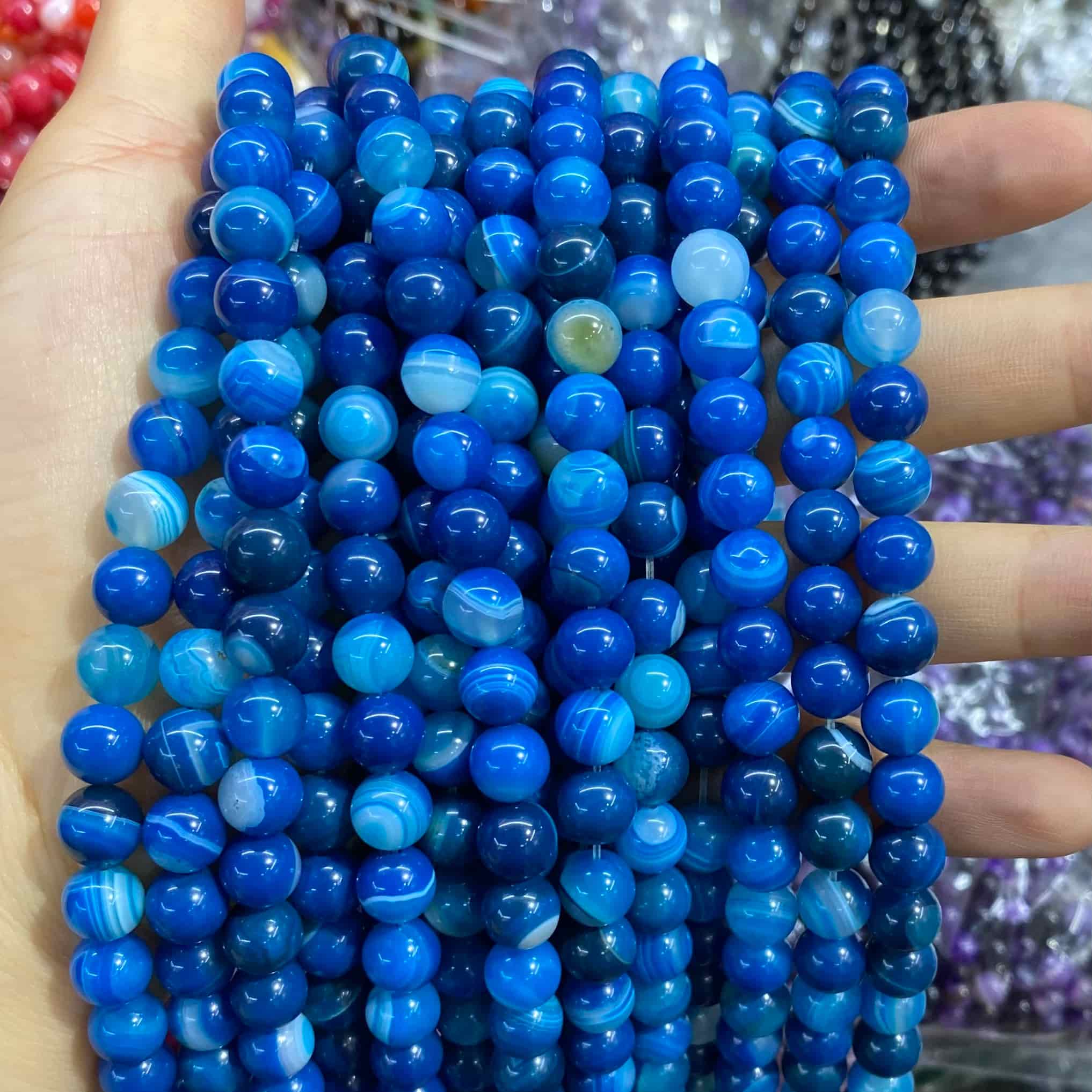 #1 Round Agate Beads 6mm/8mm/10mm/12mm