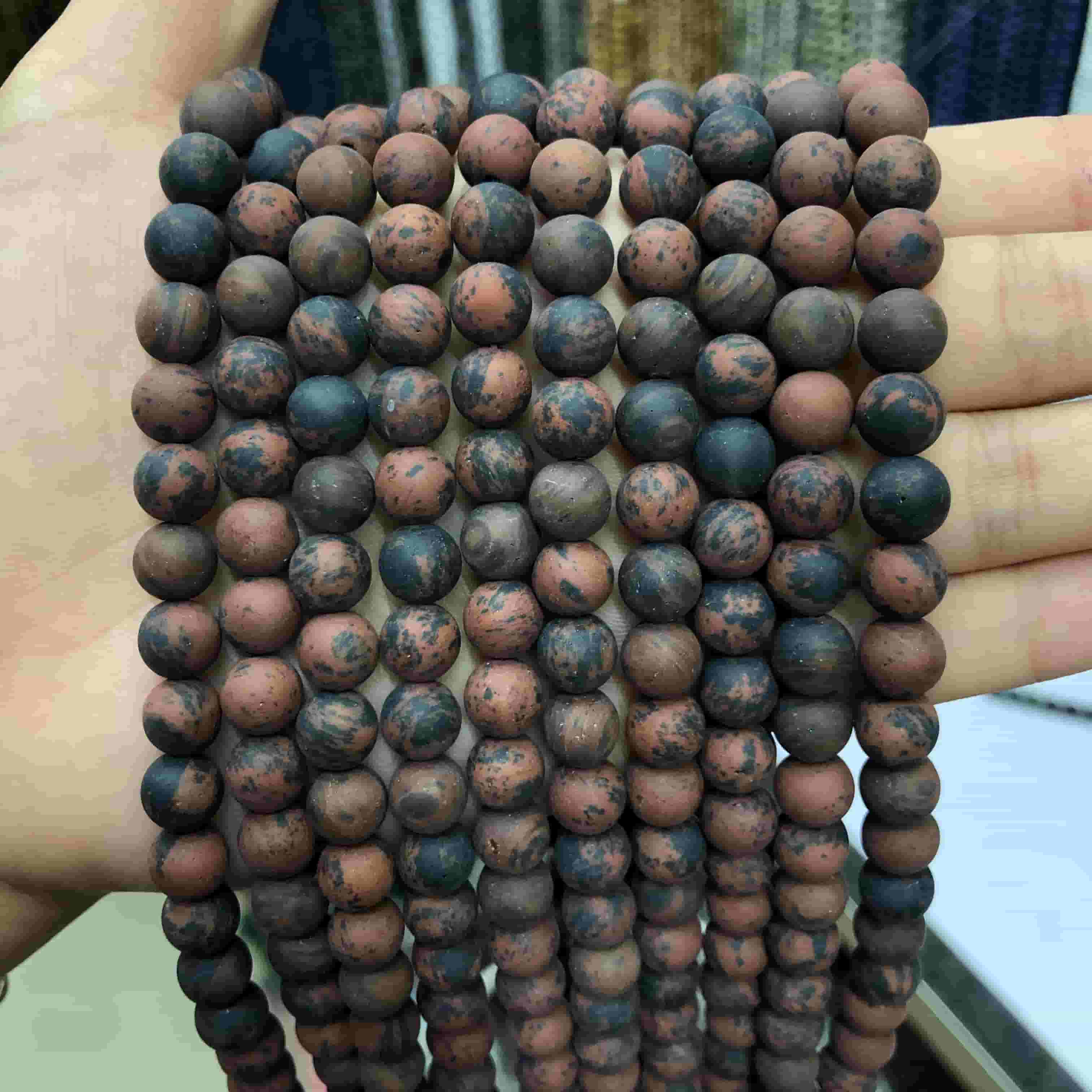 Round Matte Beads Crystal/Quartz/Jasper/Agate 4mm 6mm 8mm 10mm