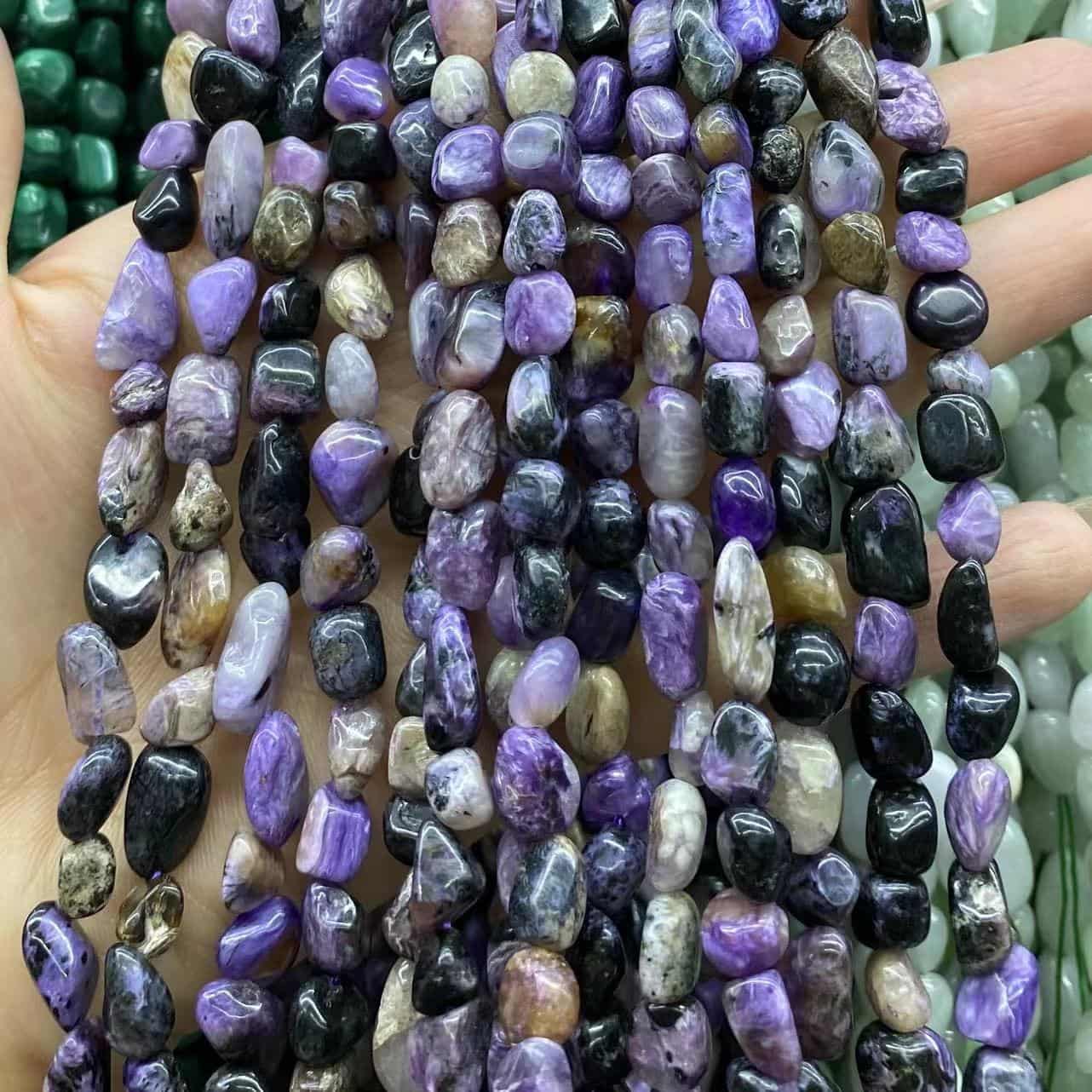 Nugget Smooth Beads 6-8mm Gemstone/Quartz/Jasper/Agate