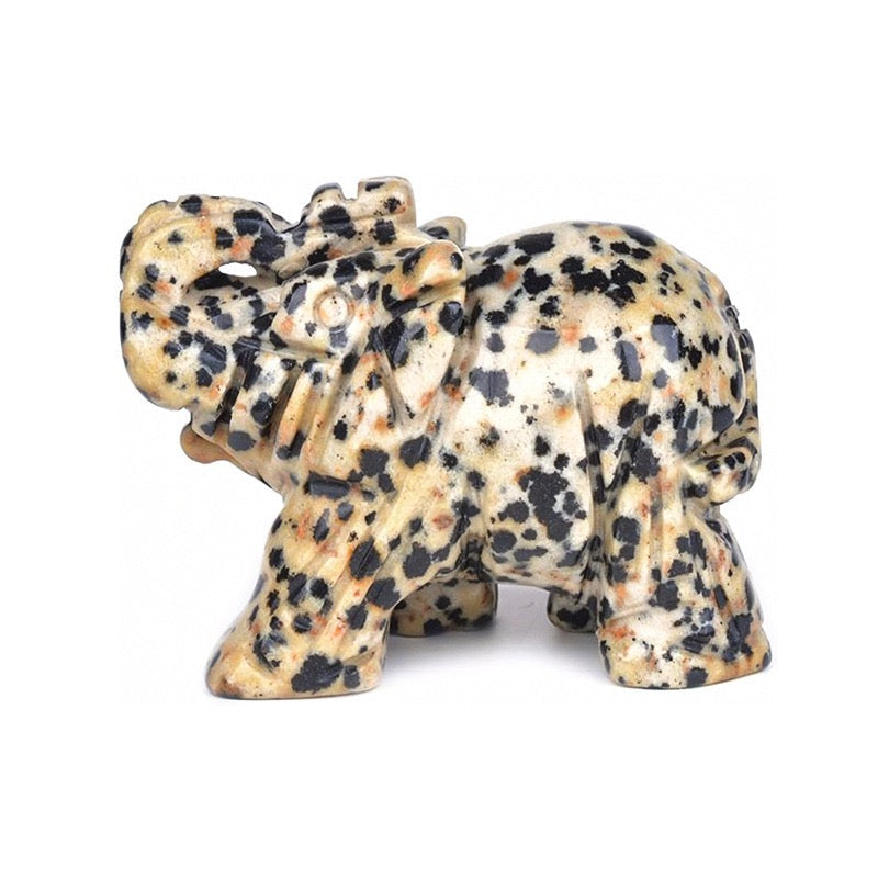 Elephant Figurine Hand Carved Animal Figurine