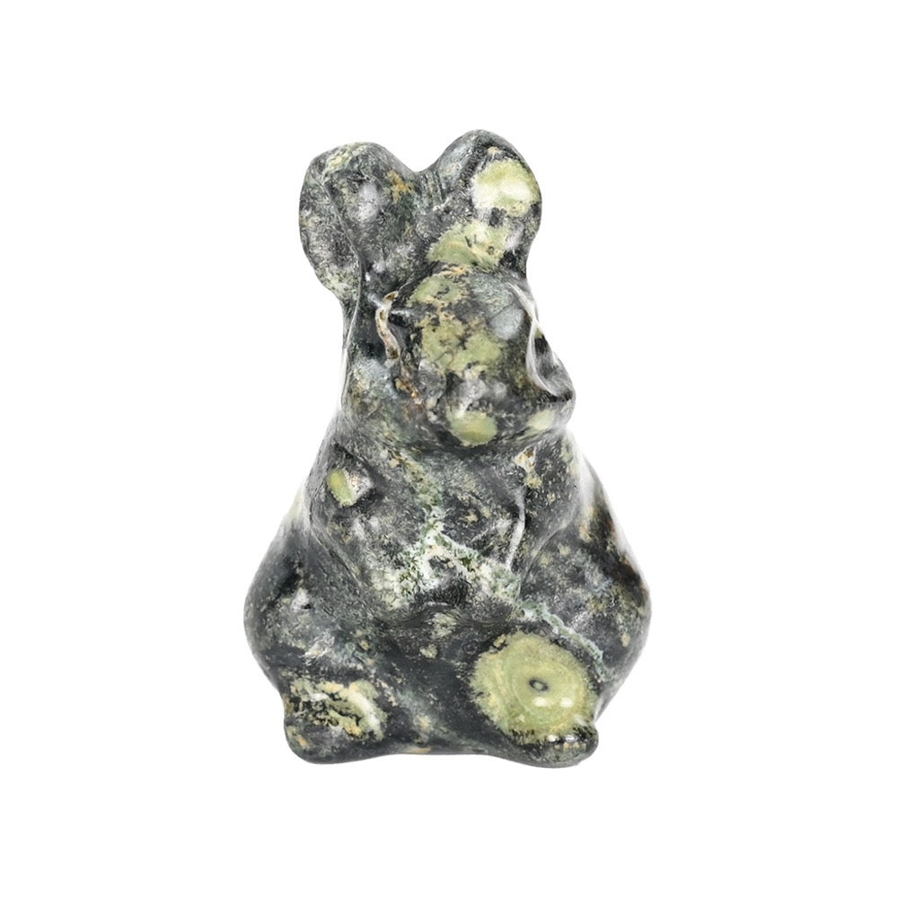 Cute Rabbit Statue Hand Carved Animal Figurine