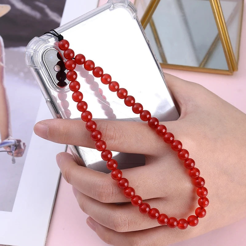 6MM Beaded Phone Chain New Anti Lost Phone Strap 32cm