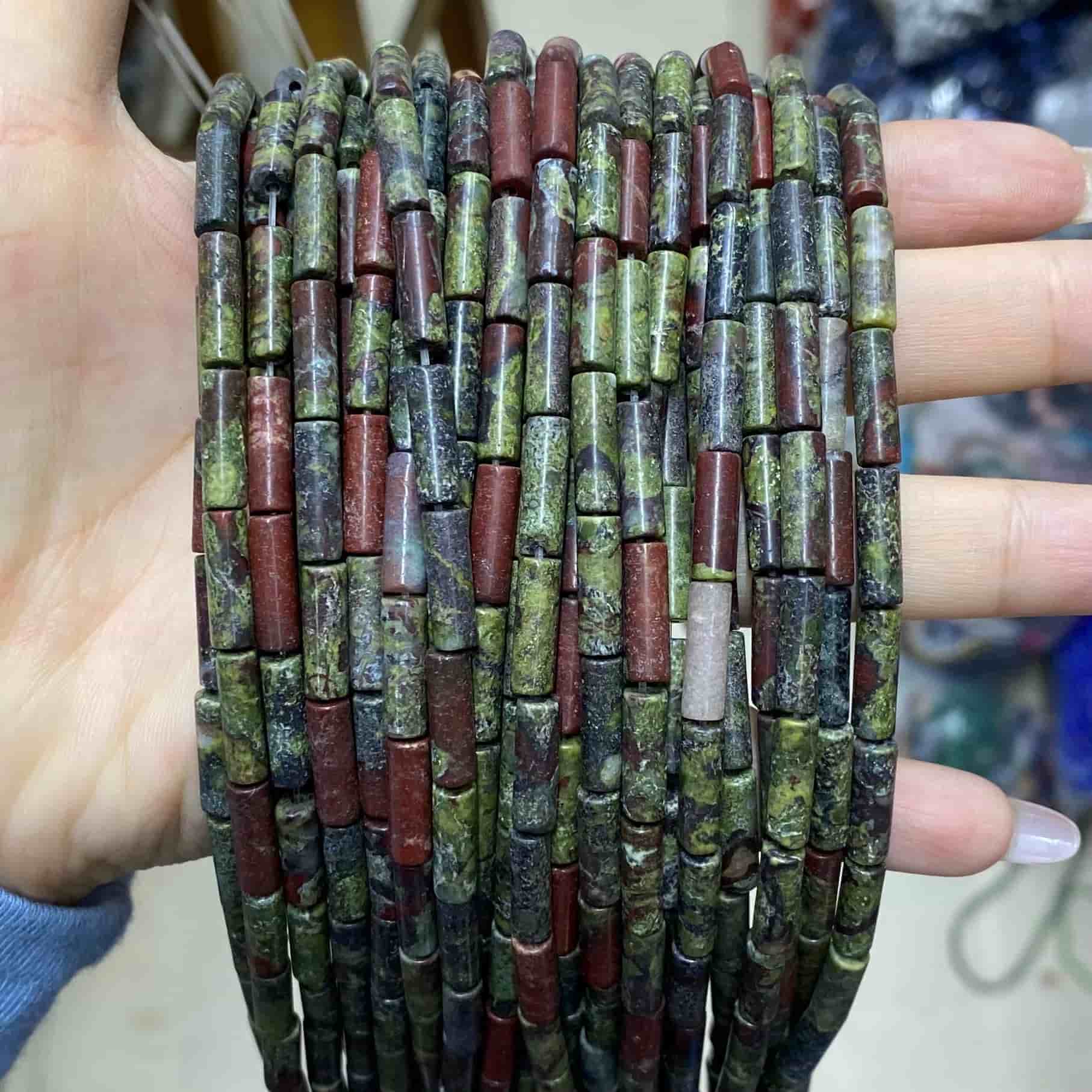 Cylindrical Tube Beads 4x13mm Quartz/Jasper/Agate/Crystal