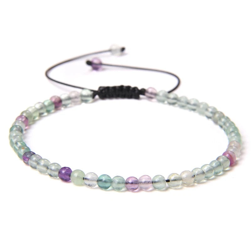 Beads Bracelet Adjustable Rope String Braided Bracelets 4mm 6mm 8mm