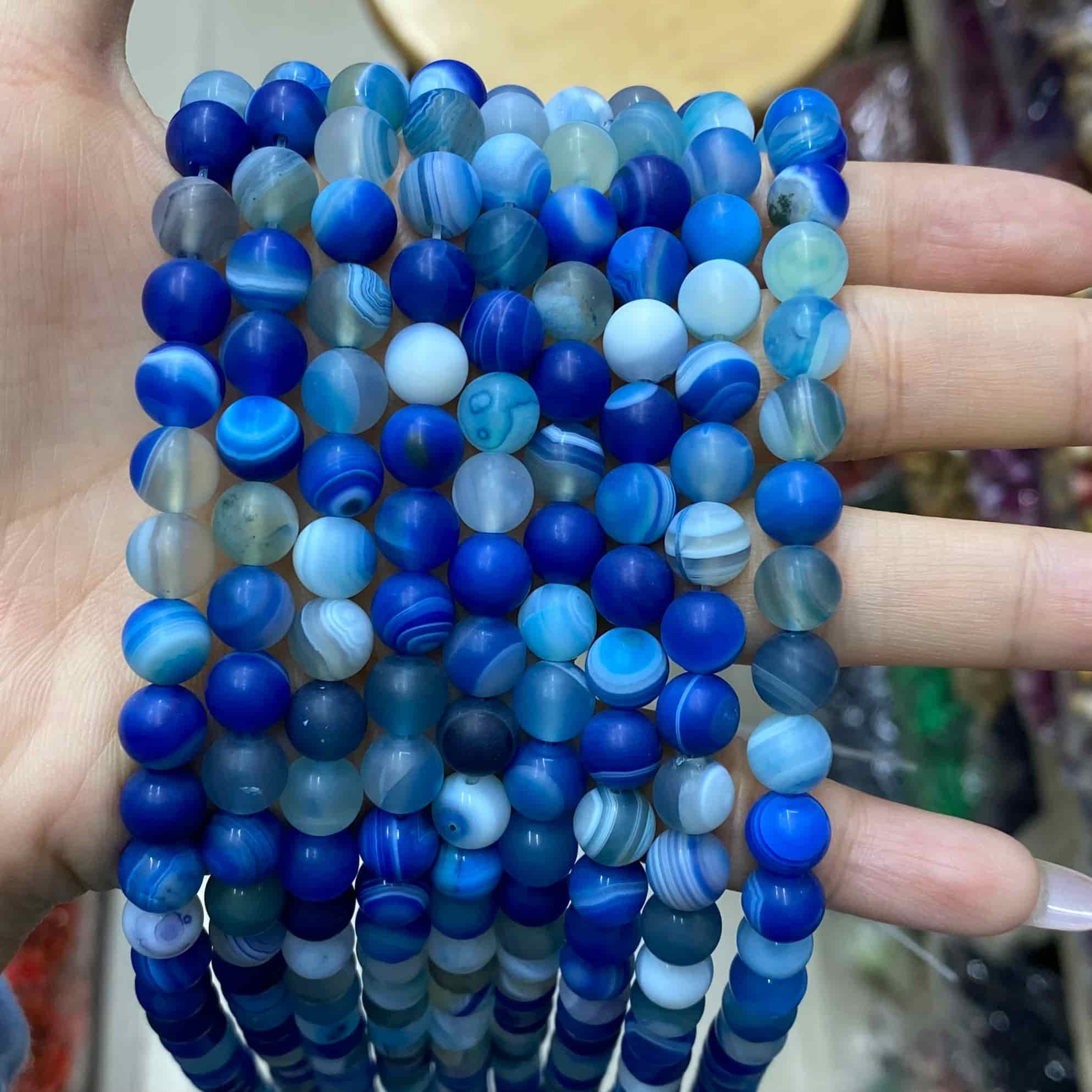 #1 Round Agate Beads 6mm/8mm/10mm/12mm