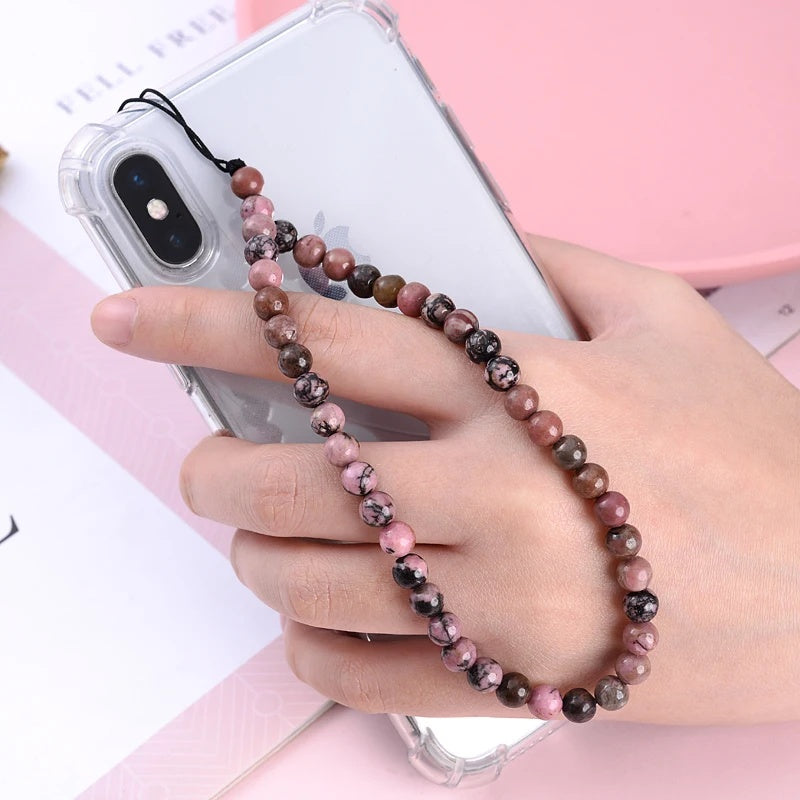 6MM Beaded Phone Chain New Anti Lost Phone Strap 32cm