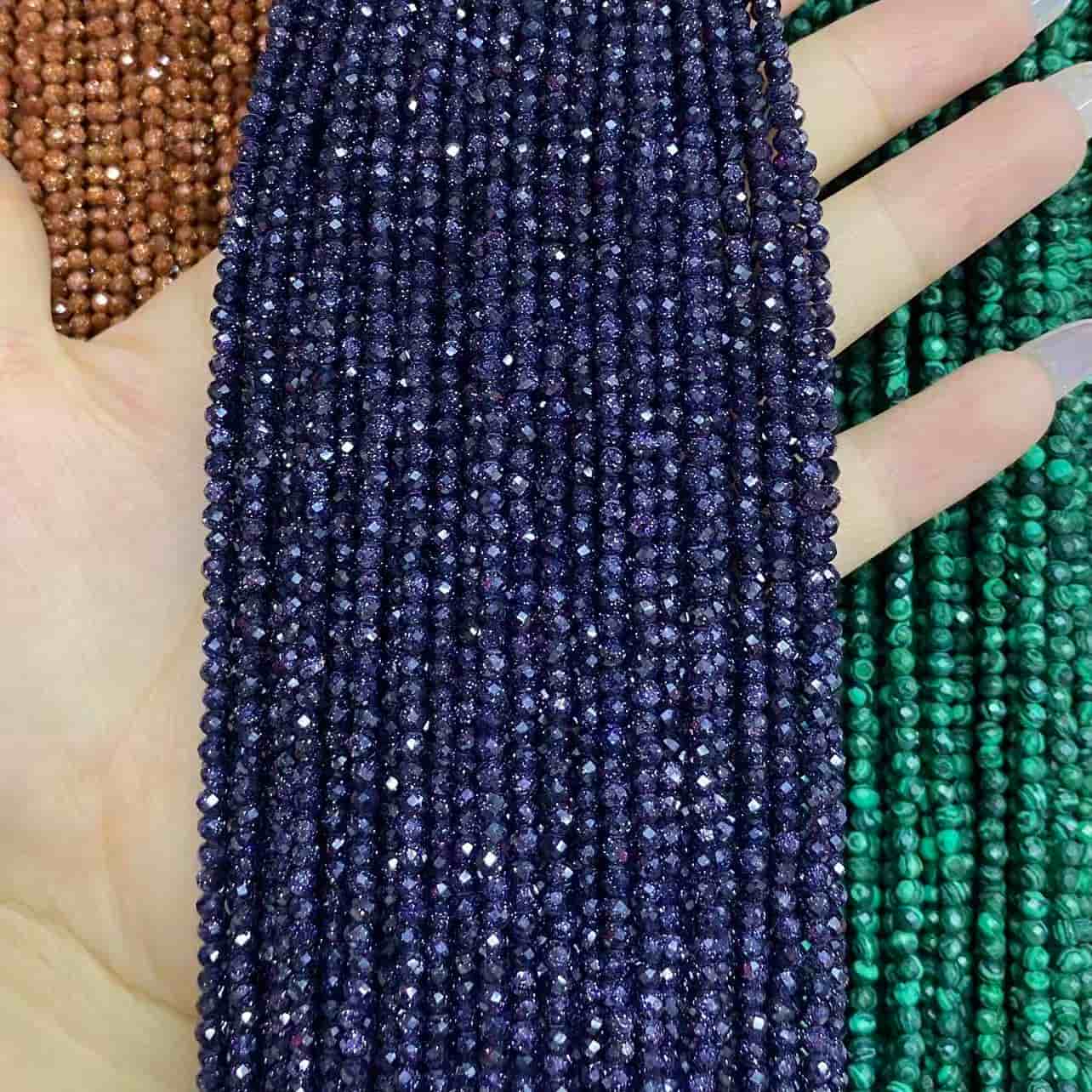 Tiny Round Faceted Beads Gemstone/Quartz/Jasper/Agate 2mm 3mm 4mm