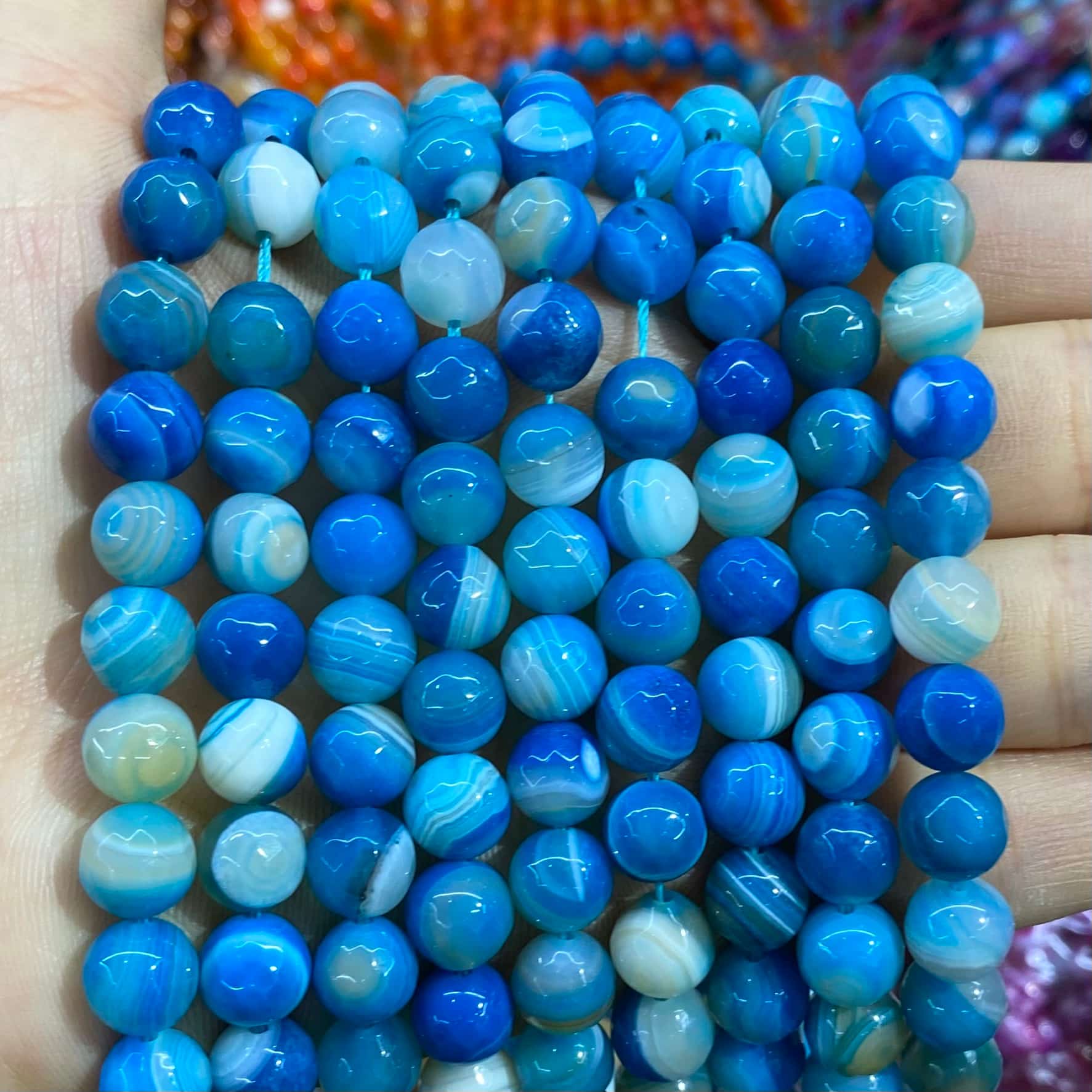 #1 Round Agate Beads 6mm/8mm/10mm/12mm