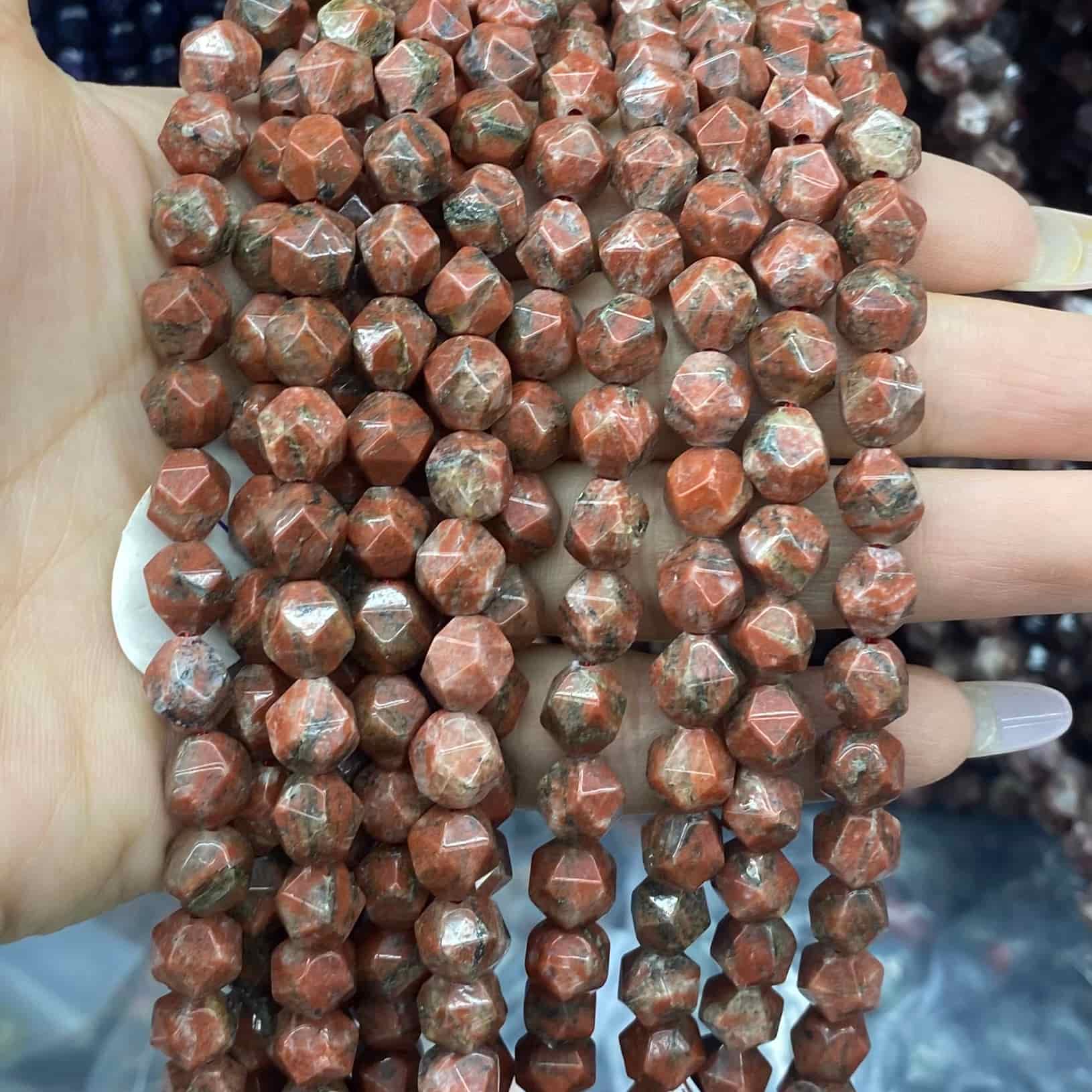 Diamond Faceted Beads 6mm/8mm/10mm Quartz/Jasper/Agate/Crystal
