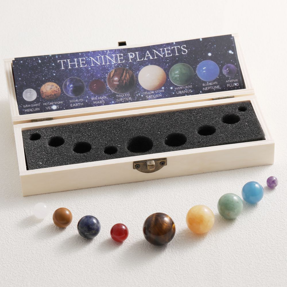 Healing Crystal Nine Planet Stone Gift Set