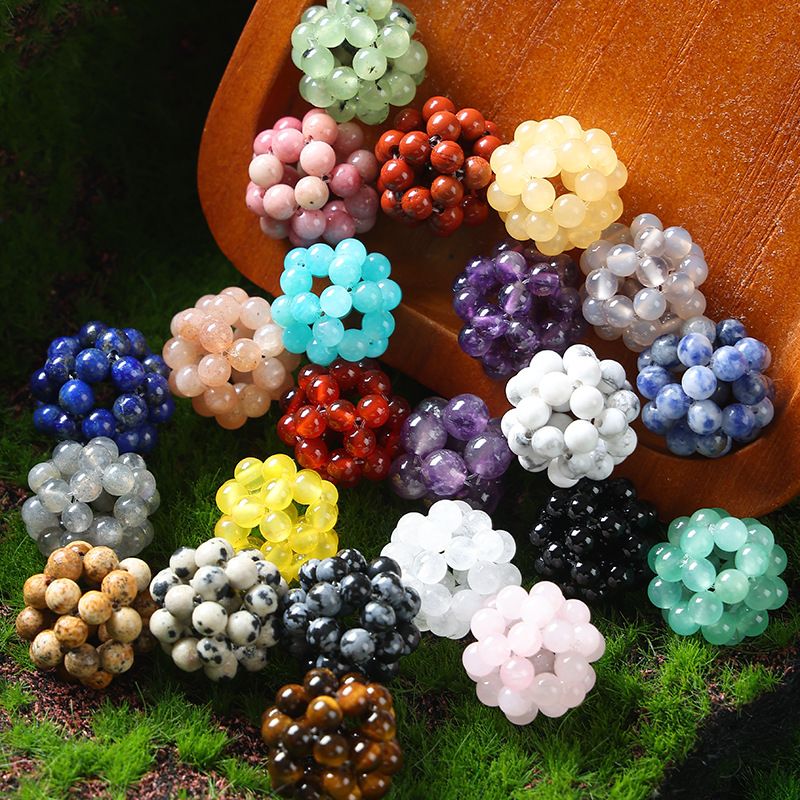 Handmade Crystal Stone Beads Ball Shape 1PCS