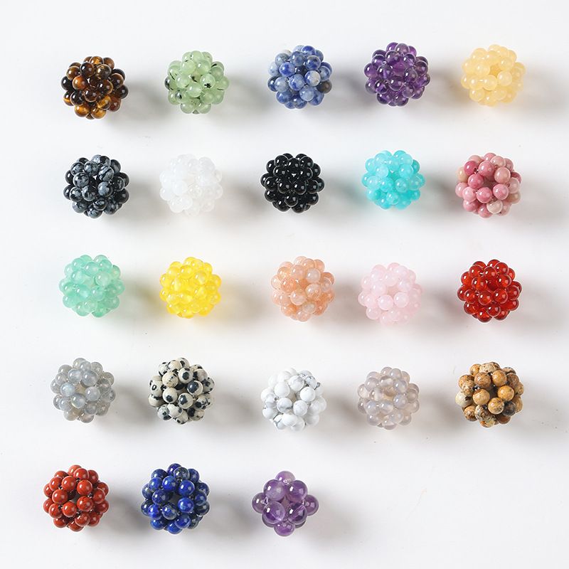 Handmade Crystal Stone Beads Ball Shape 1PCS