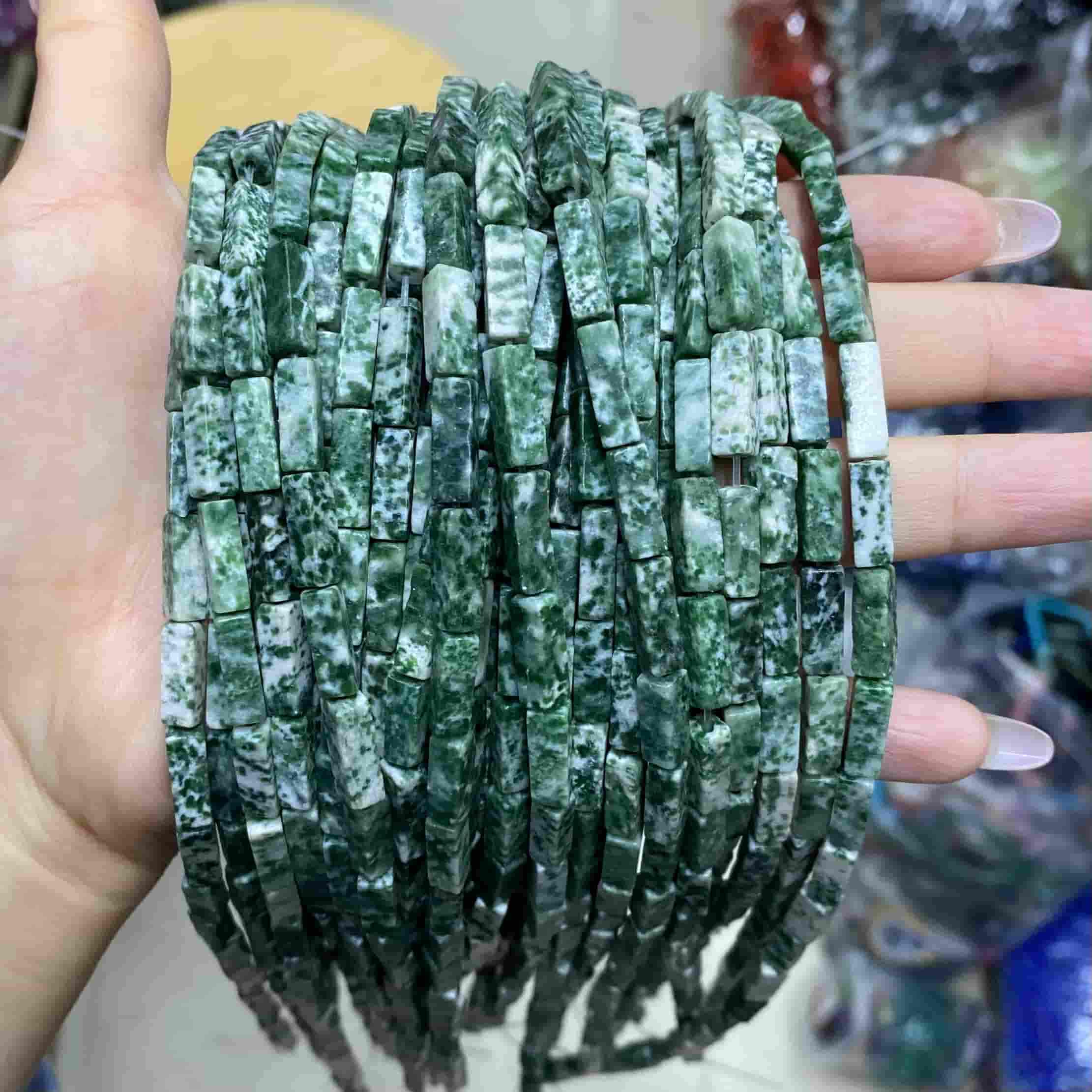 Square Tube Beads 4x13mm Quartz/Jasper/Agate/Crystal