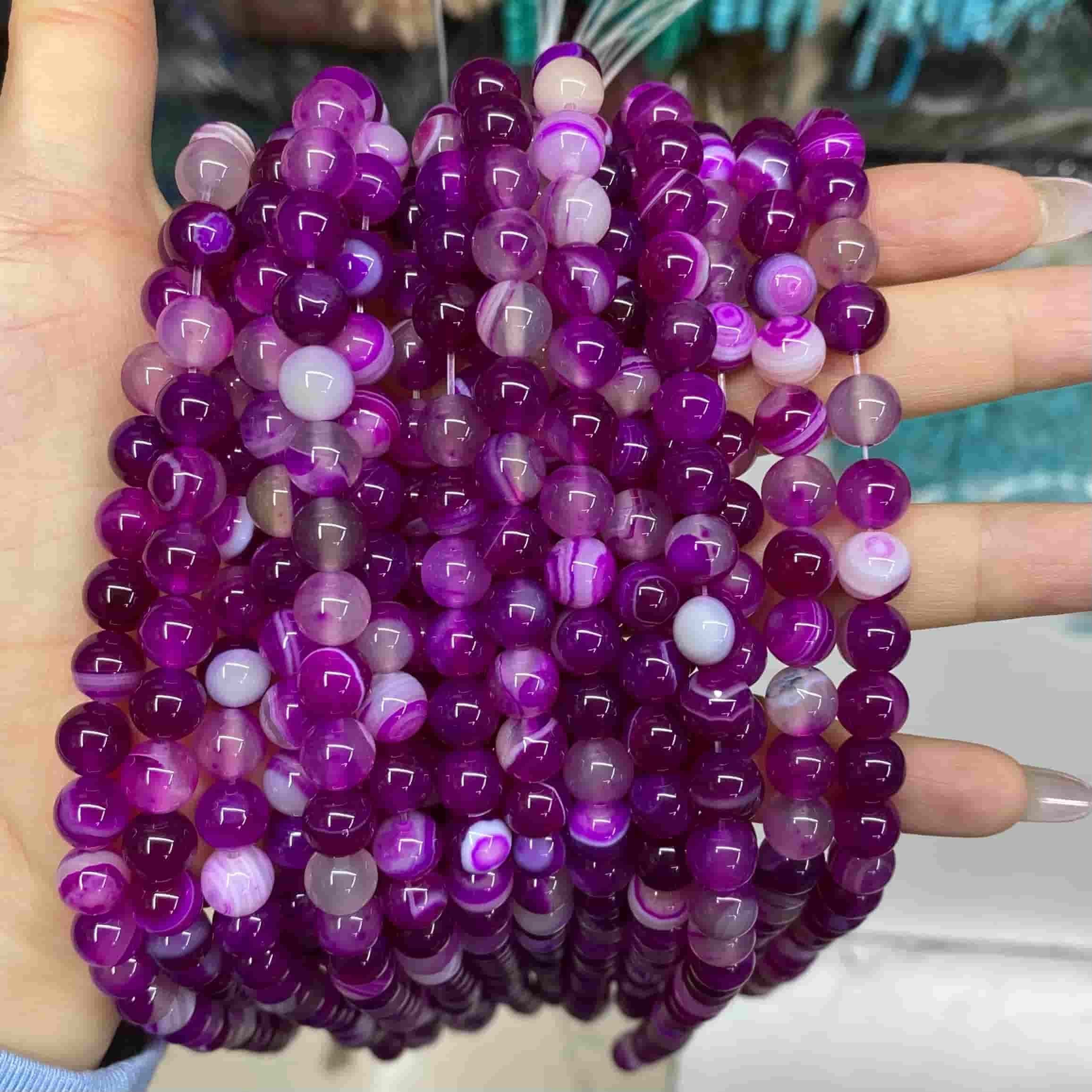 #1 Round Agate Beads 6mm/8mm/10mm/12mm